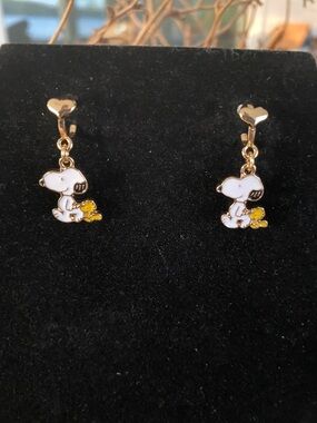 Peanuts Snoopy & Woodstock Dangle Earrings New